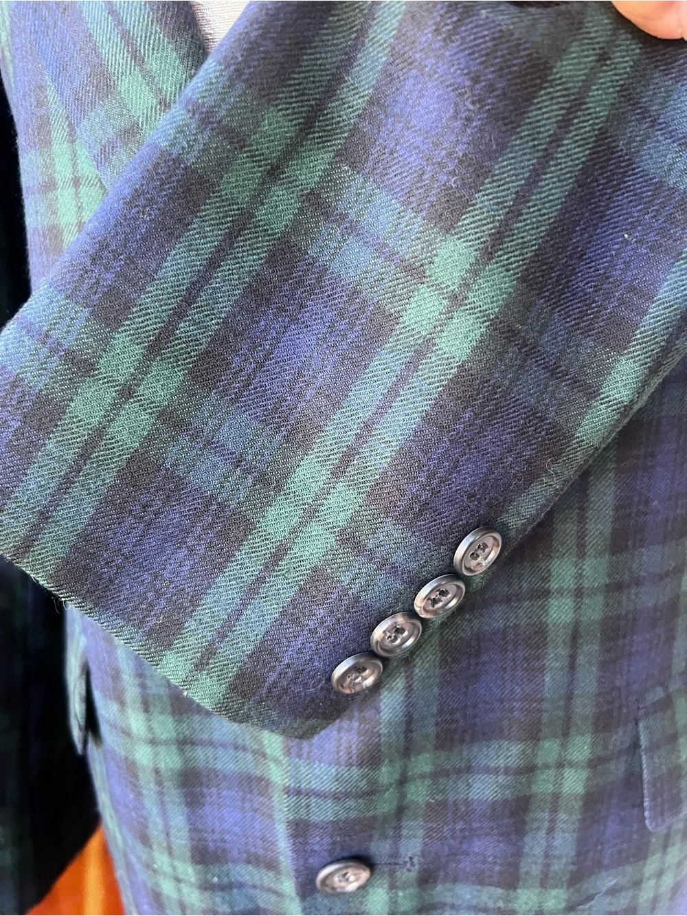 Polo Ralph Lauren Vintage Green & Navy Plaid Blazer Classic Jacket women’s 20 R